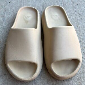 Cream Slide Sandals